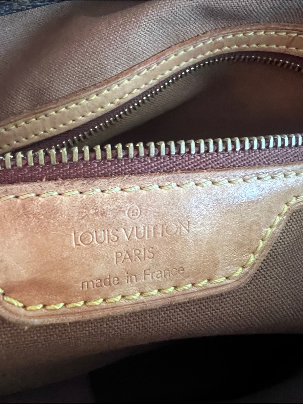 Louis Vuitton Monogram Canvas Shoulder Tote - Dark Brown & Tan - Picture 7 of 8